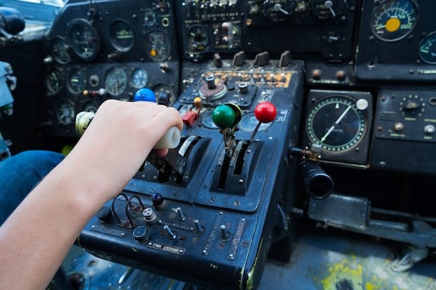 A close-up of a pilot's hands on the controls of an aircraft, showcasing the precision and skill required for safe and efficient flight operations, particularly when adapting to changes in airspace regulations.