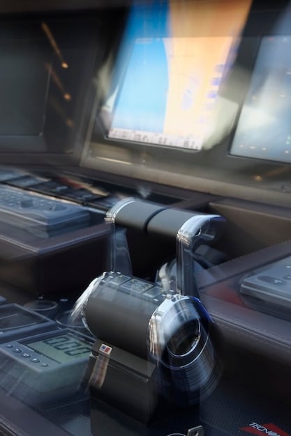 A modern aircraft cockpit with advanced navigation and control systems. The image highlights the technological advancements aimed at enhancing aviation safety and reducing the risk of human error.