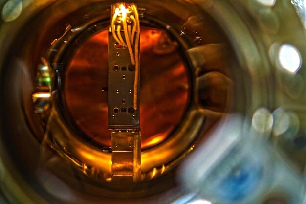 A detailed close-up shot of a jet engine with fuel lines visible. The image highlights the technological aspects of fuel consumption and the dependence of airlines on efficient fuel management.