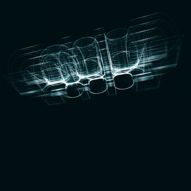 A graphic illustration showing lines of code flowing into a car's central processing unit, visualizing the software improvements from OTA updates.