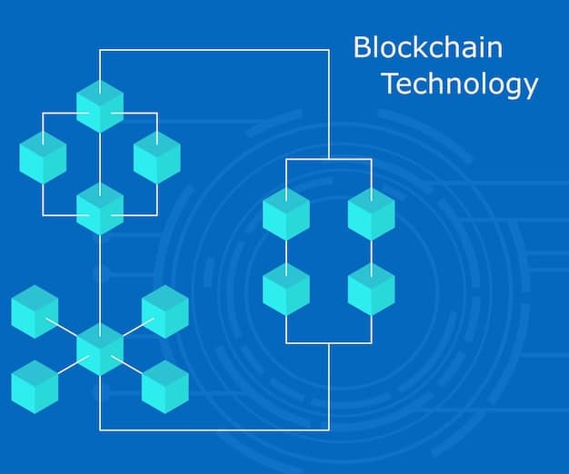 An infographic illustrating the concept of blockchain technology, with interconnected blocks representing data secured through cryptographic hashing. The infographic shows how data is added to the blockchain in a linear, chronological order, making it virtually impossible to alter or tamper with existing records.