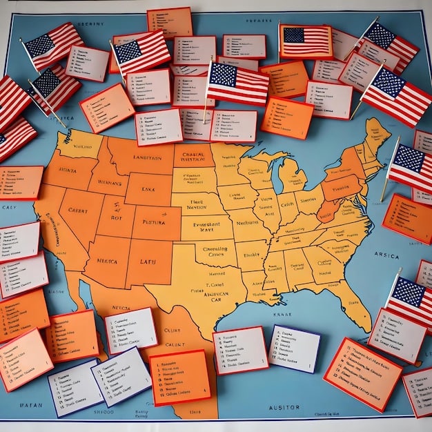 A map of the United States highlighting the different states that have laws and regulations in place regarding autonomous vehicles, with varying shades indicating the level of support and adoption in each state.
