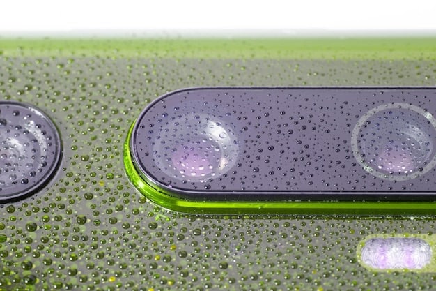 A microscopic view of a solid-state battery's structure, showcasing the solid electrolyte layer between the cathode and anode. The image highlights the uniform, dense structure of the solid electrolyte, emphasizing its stability and non-flammability.