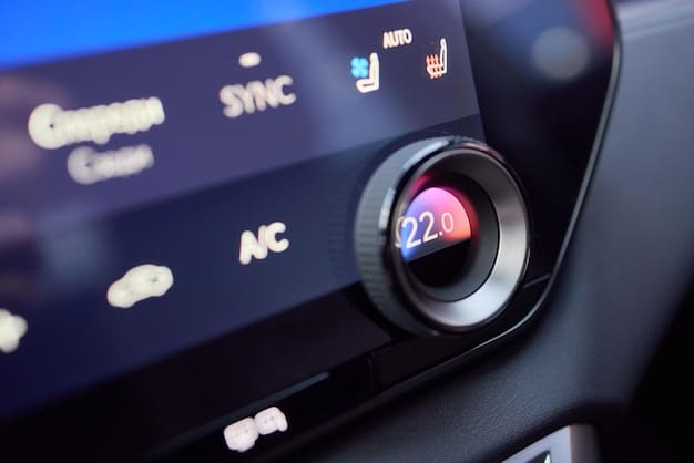 A close-up shot of a car infotainment screen displaying a voice assistant interface, with the system responding to a driver's command. The interface is clean and modern, with AI-driven suggestions and personalized settings.