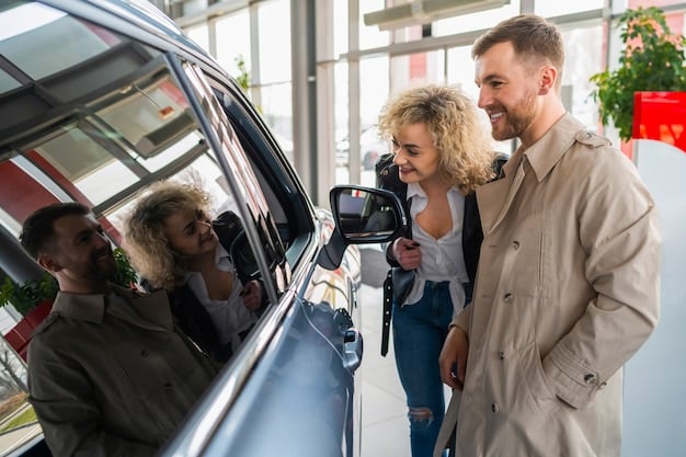 A candid shot of a car meet or show, capturing the social aspect of car customization. The photo shows people admiring each other's cars, discussing modifications, and sharing a sense of camaraderie.