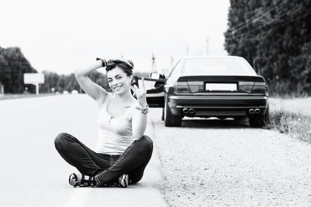 A dynamic shot of an automotive influencer test-driving a luxury car on a racetrack. The car is surrounded by blurred scenery, emphasizing its speed and performance. The influencer's expression is one of excitement and control.