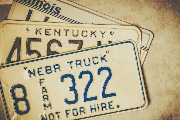 A close-up shot of a vehicle identification number (VIN) plate on a classic car. The image should highlight the importance of verifying a car's VIN for authenticity and historical accuracy.