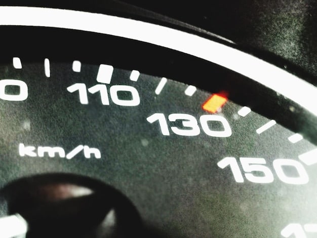 Close-up shot of the BMW G 310 GS's instrument cluster, showing the digital display with speedometer, tachometer, fuel gauge, and other relevant riding information. The image also highlights the quality of the switchgear and the overall cockpit layout.